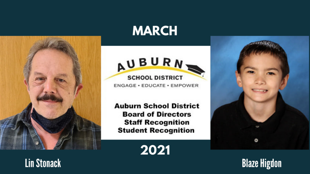 a graphic with photos of Lin Stonack and Blaze Higdon