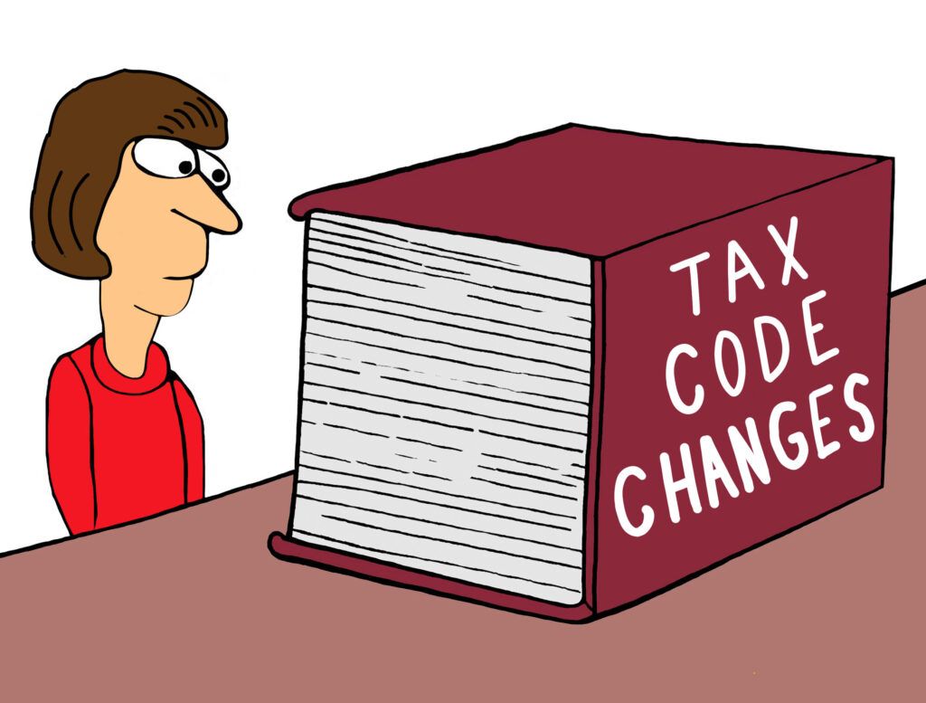 Accountant is intimidated by tax code book.