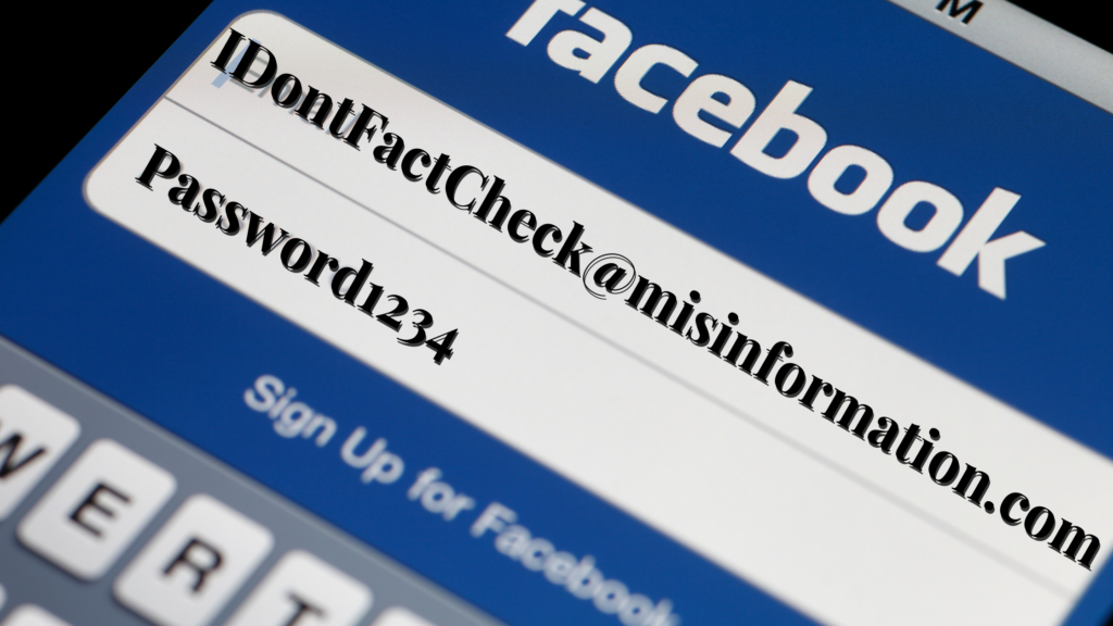 A facebook login screen