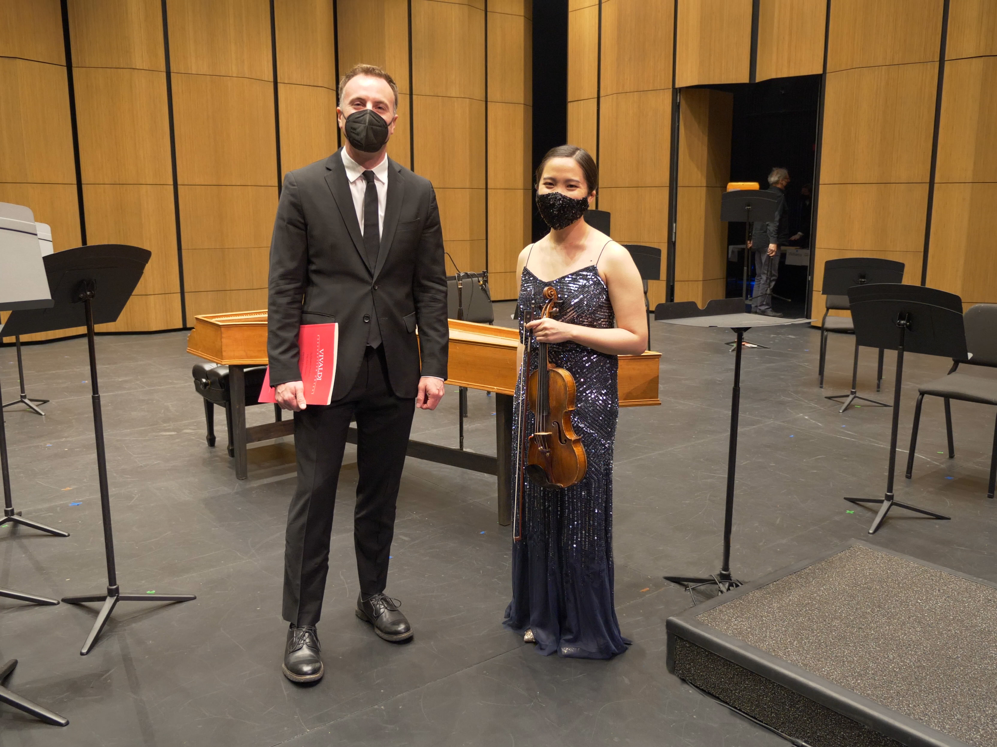 Music Director Wesley Schulz and Concertmaster Emilie Choi