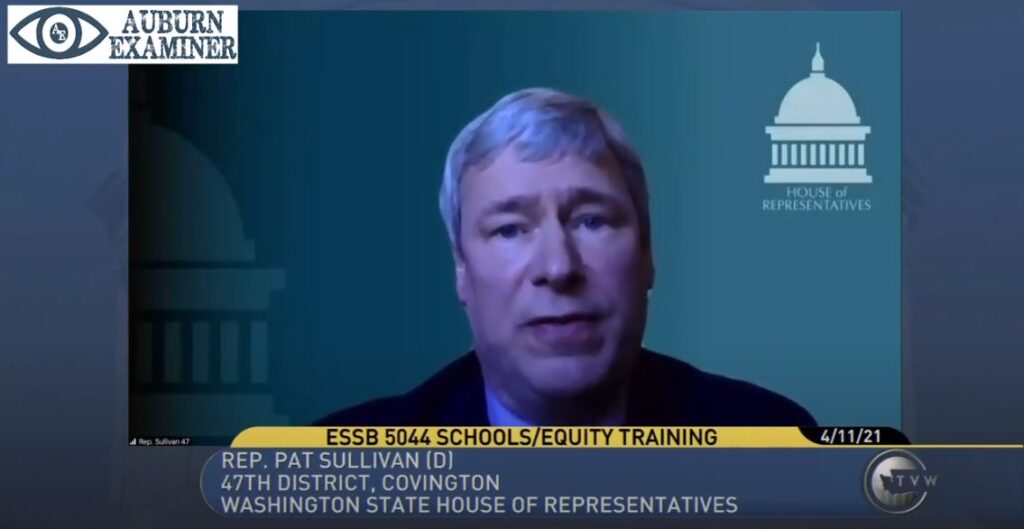 Rep. Pat Sullivan testifies during ESSB 5044 hearing.