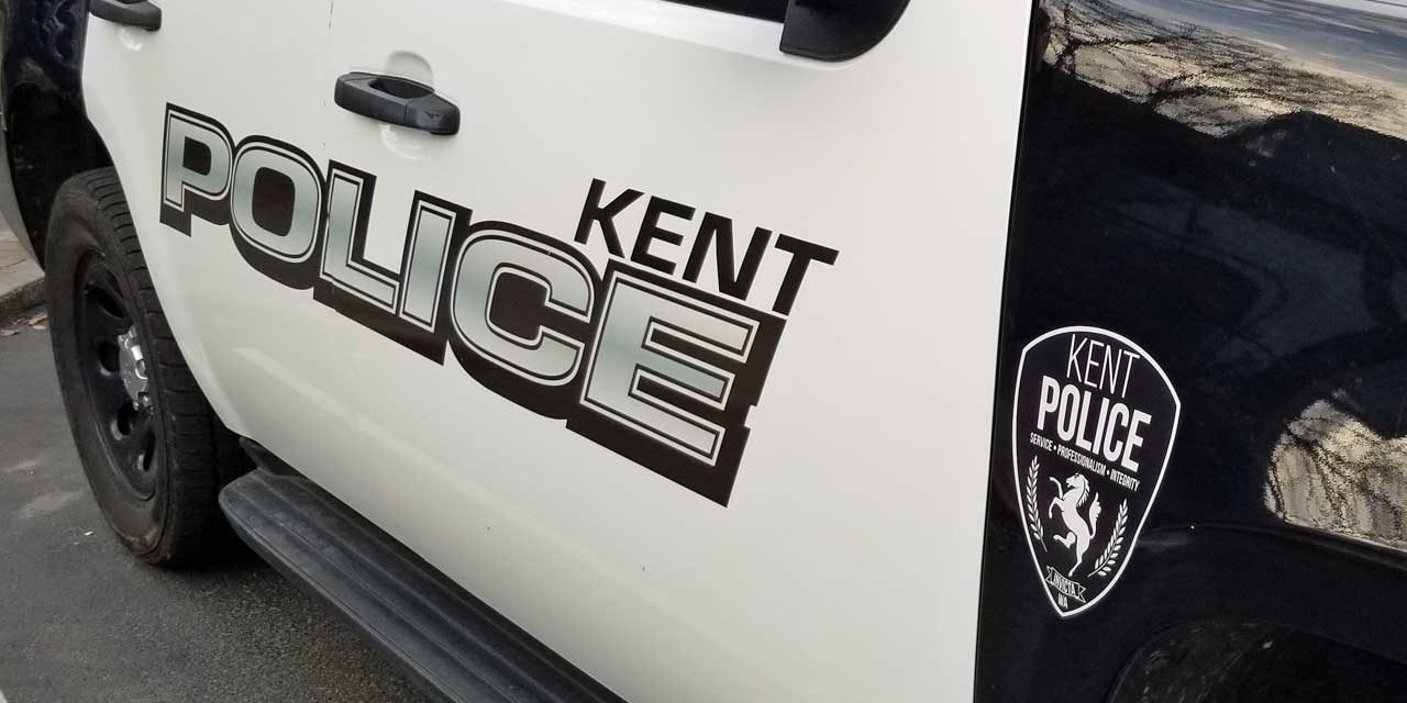 The door of a kent police SUV showing the Kent Police logo