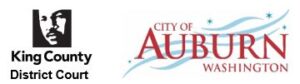 city of auburn and king county district court logos