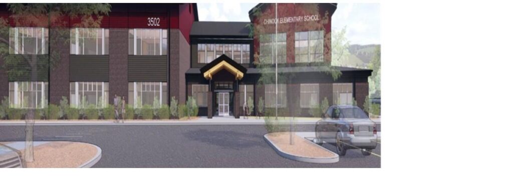 a rendering of the new Chinook Elementary School