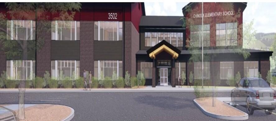 a rendering of the new Chinook Elementary School
