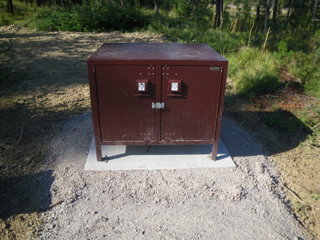 a bear food locker at a WA campsite