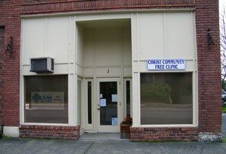 The entrance to Christ Community Free Clinic