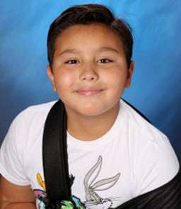 A school photo of Samuel Barahona, a young male student