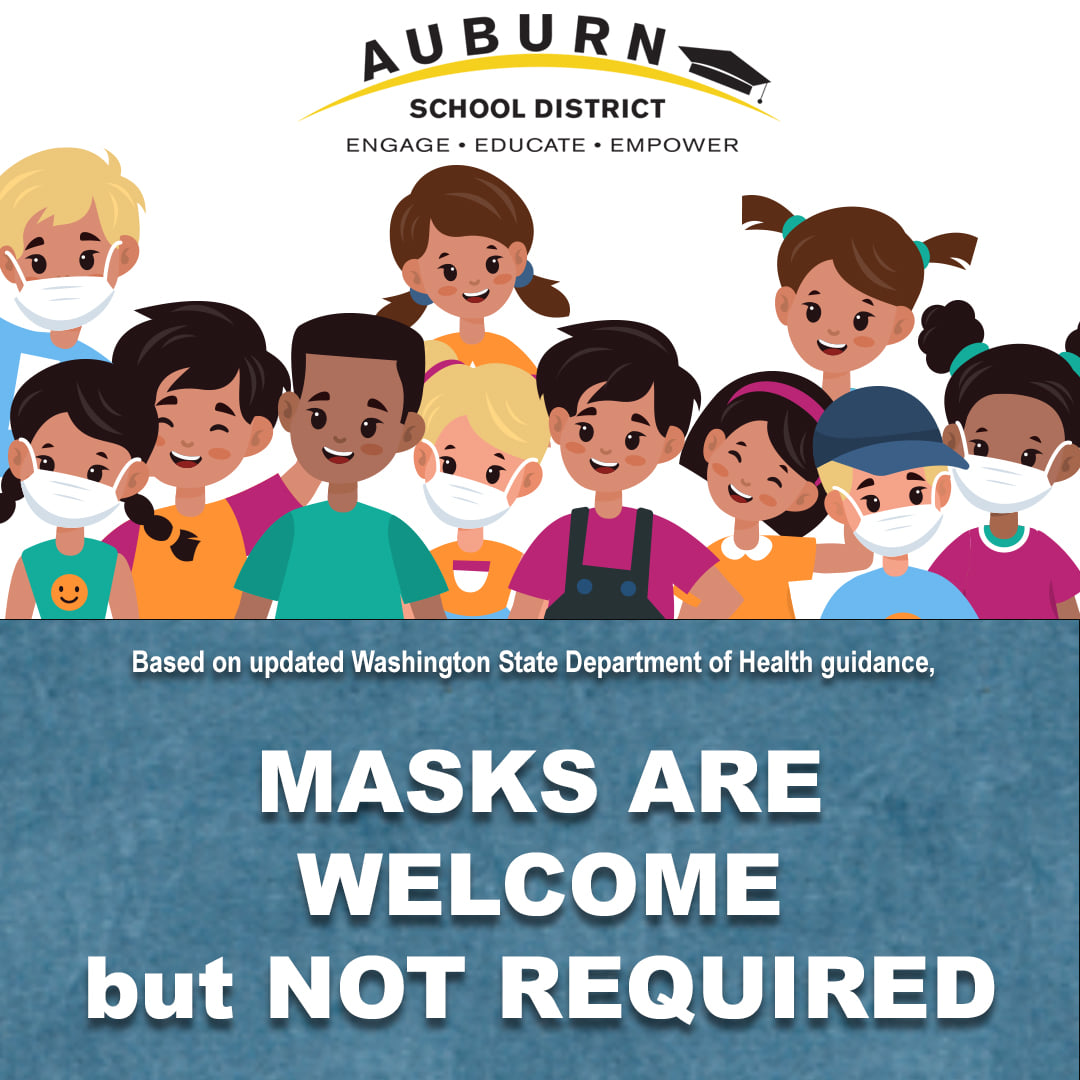 A graphic from ASD with children, some with and some without masks