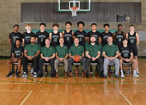 Auburn High School's boy's basketball team takes a team picture.