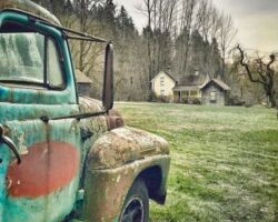 Historic Mary Olson Farm (featured on the cover of Auburn Magazine) Mary Olson Farm, Historic Farm, Vintage truck, old farm, patina